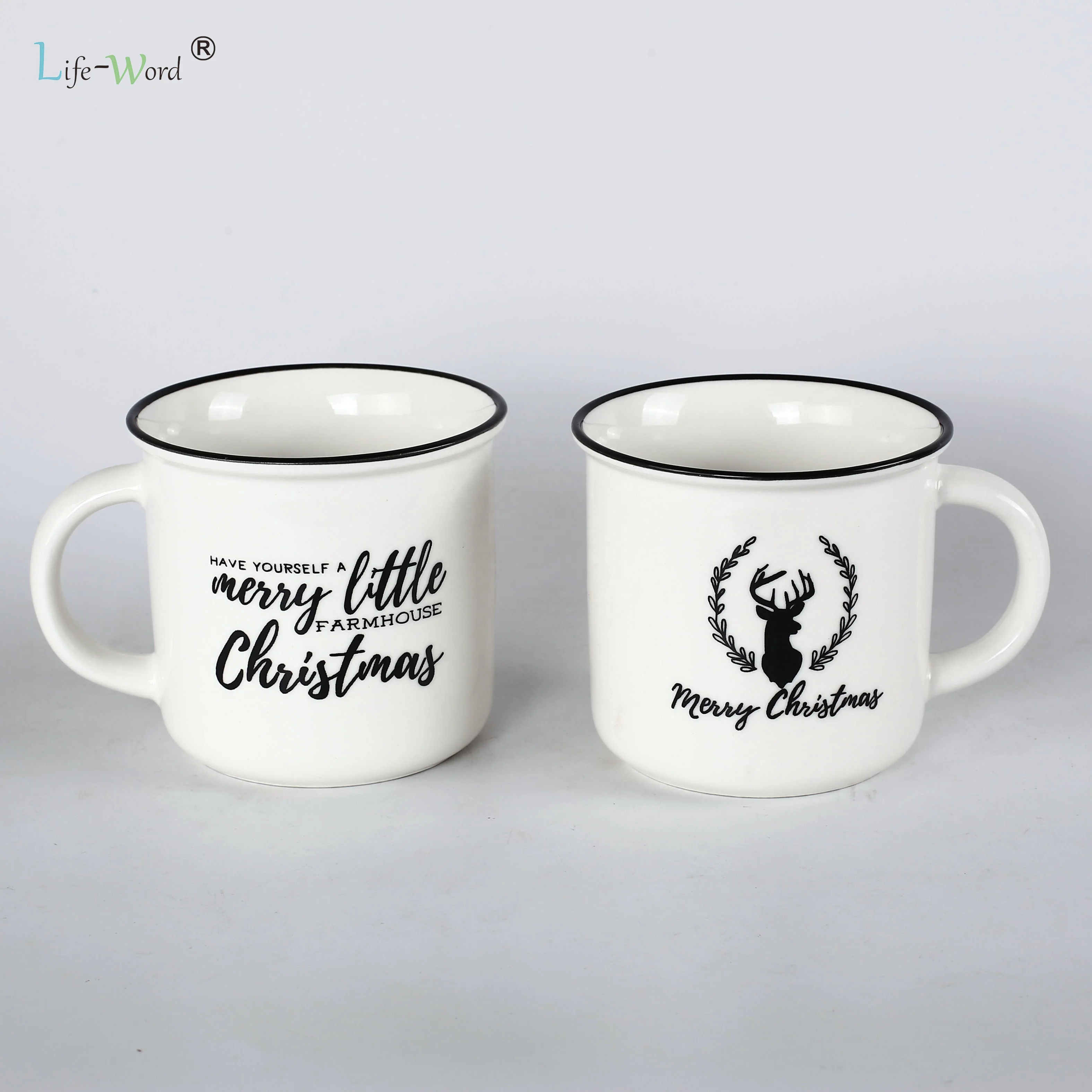 Life-Word Best selling ceramic speckle mug wholesale coffee mugs milk tea breakfast cups