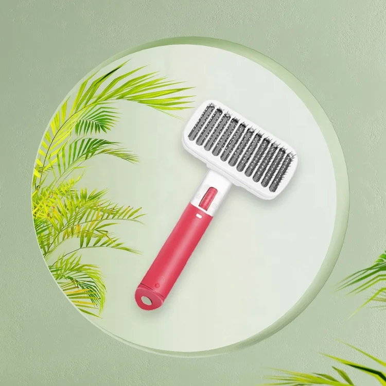 Korea Pumpkin Pet Cat Dog Needle Button Clean Hair Comb Body Massage Hair Removal Pet Brush