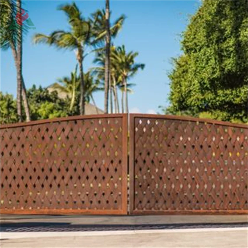 Разделитель для комнат Corten из стали точное ограждение железа черного цвета Малый садовый забор с окантовкой