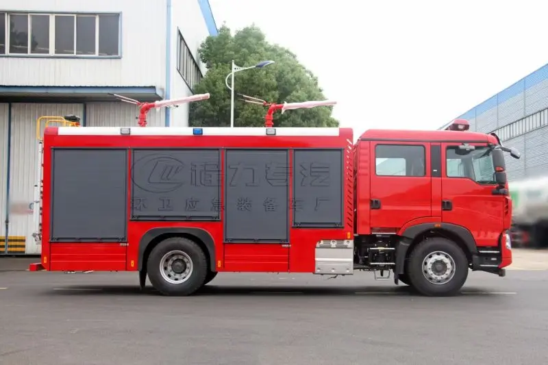 HOWO Heavy-duty fire trucks 2024 Hot item Fire Truck Dry powder Foam fire truck for sale worldwide
