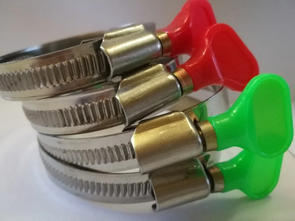 German Type Bandwidth Worm Drive Zebra Butterfly Tubing Hose Clamp