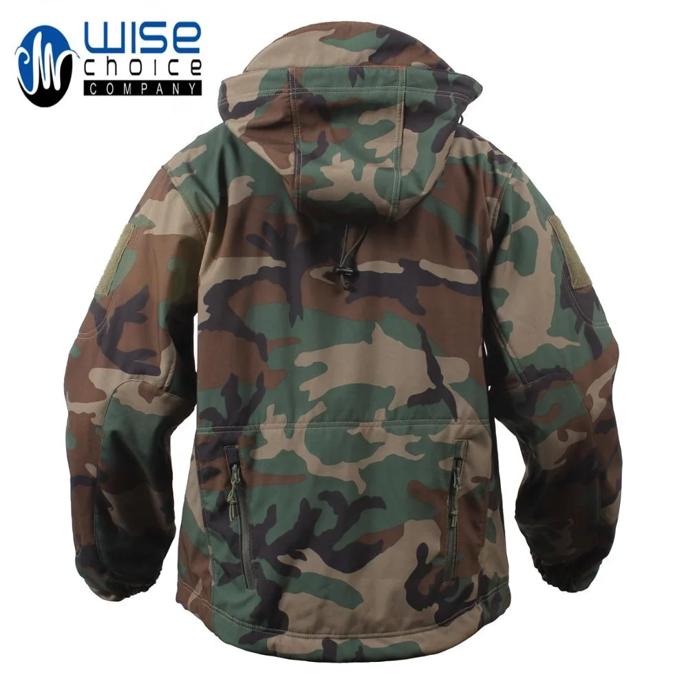High Quality Custom Made Military Special Camouflage Print Lightweight Soft Shell Jacket