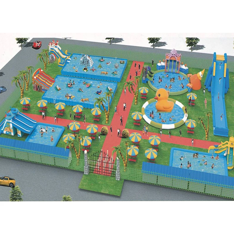 Custom inflatable aqua park for sale outdoor inflatable water amusement park for homes