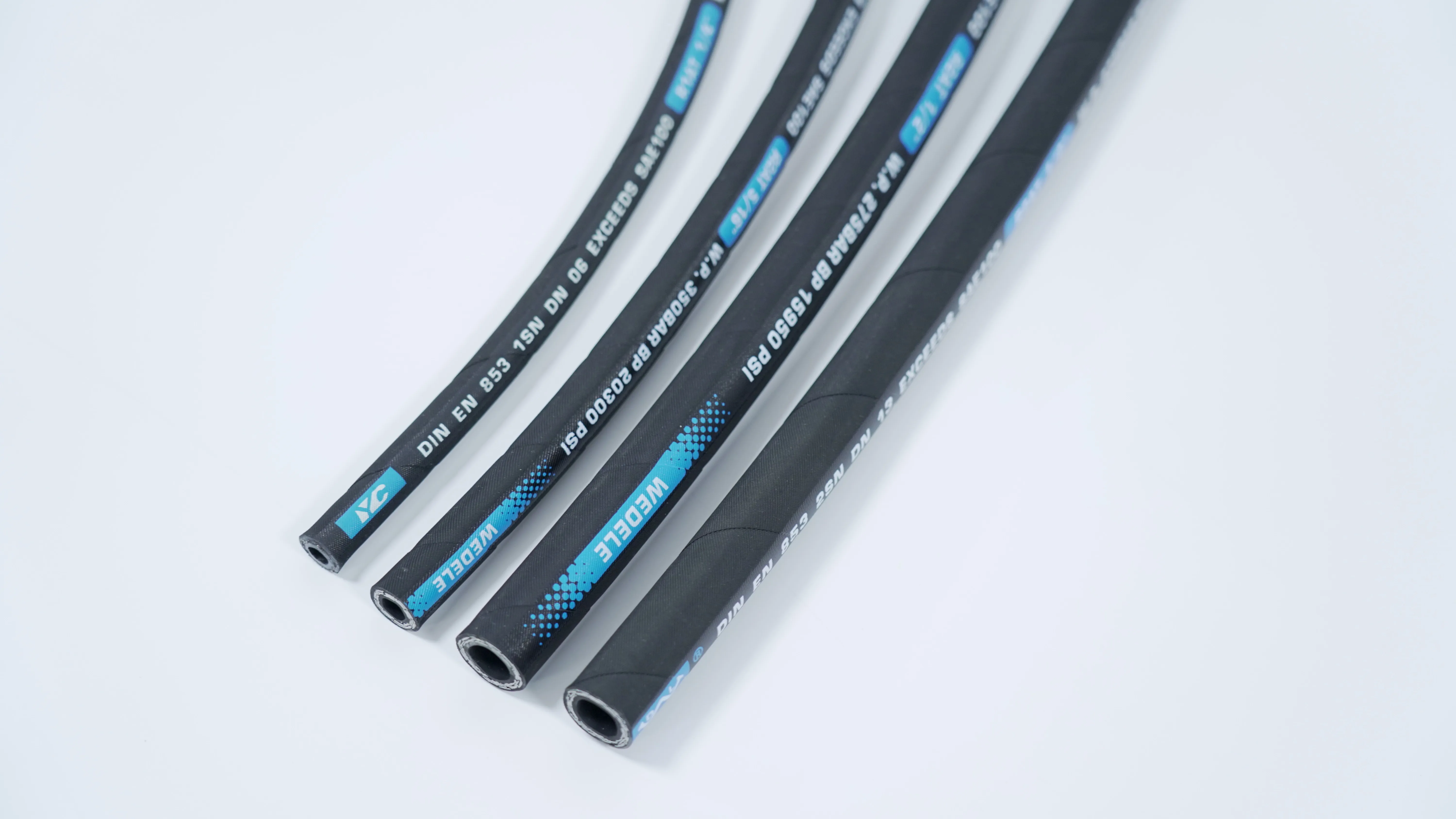 high quality stainless steel braid PTFE hose R14 from China Oil Field En857 2SC Steel Wire Reinforced braid Rubber  hydraulic