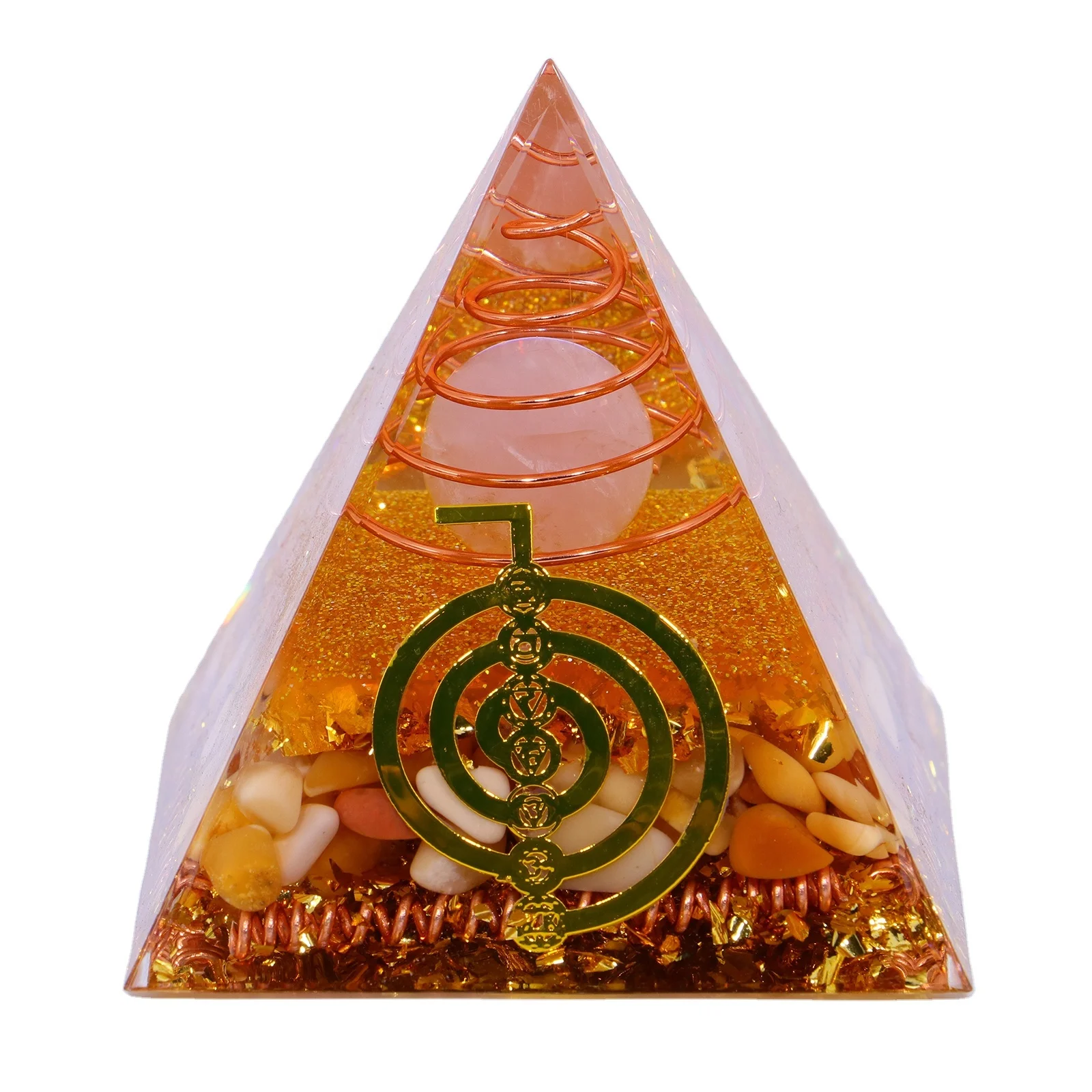 Natural Crystal Orgone Pyramid Energy Generator Transform Your Home Bring Positive Energy Stress Relief Healing