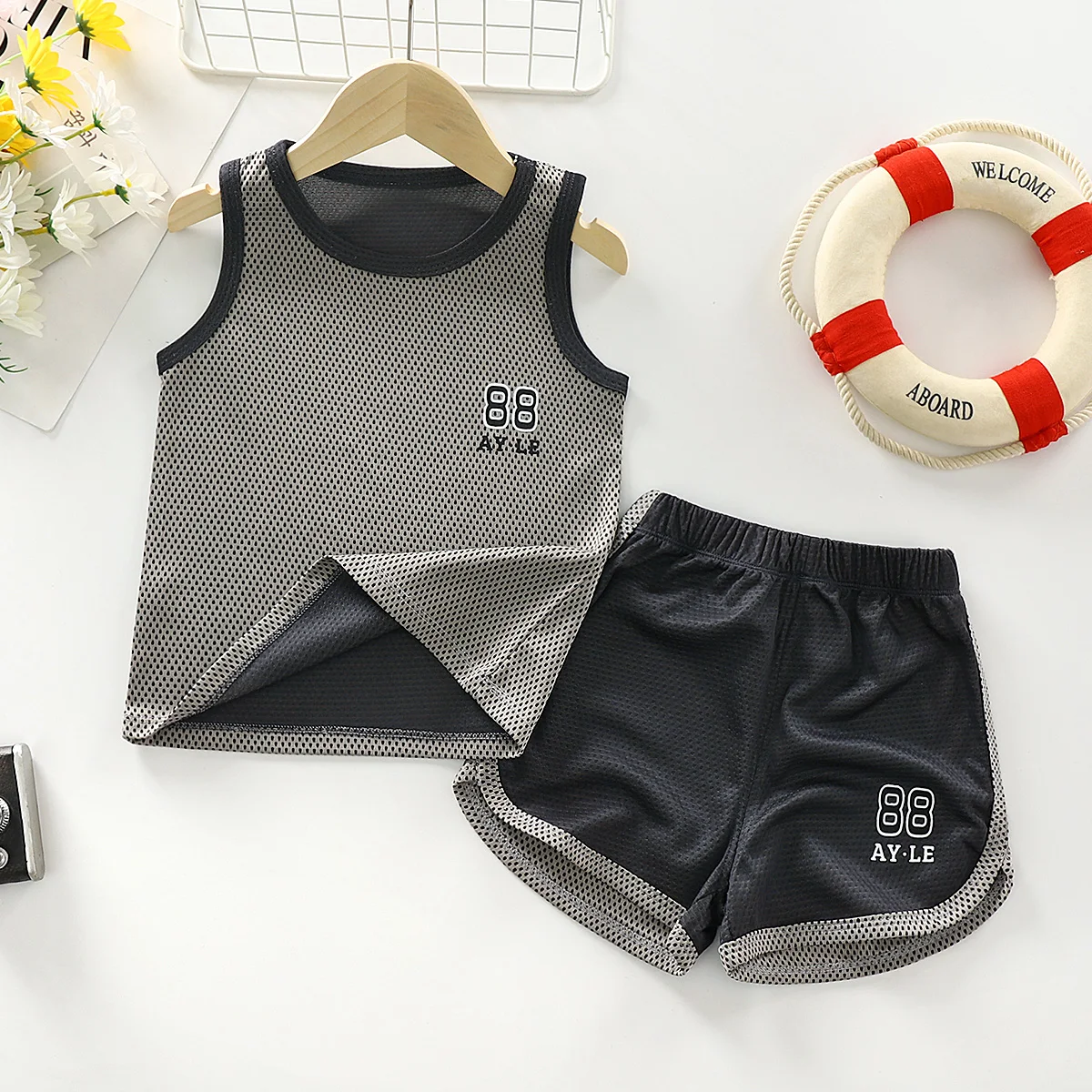 
Sports basketball suit 2021 new summer style suit student vest boy breathable jersey baby clothes 