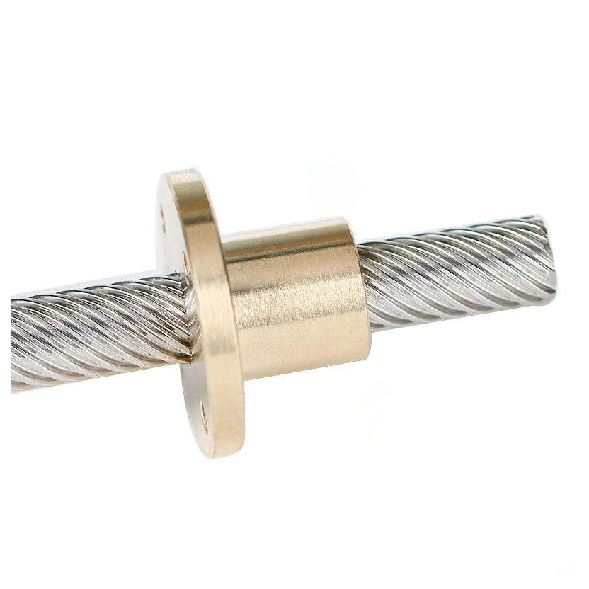 Wholesale Custom Diameter 10mm 3mm Lead 30mm Pitch 10 Starts Slivery Better Craftsmanship Trapezoidal Brass Nut