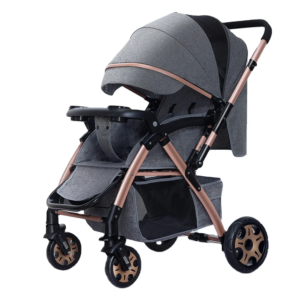 Wholesale Cheap price hot mom light weight classic custom good Baby pram easy Stroller brand rubber tyres foldable with canopy