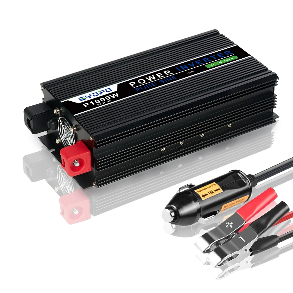 Gyopo hot selling high efficiency 12V DC to 220V AC Pure Sine Wave 1000W Power Inverter
