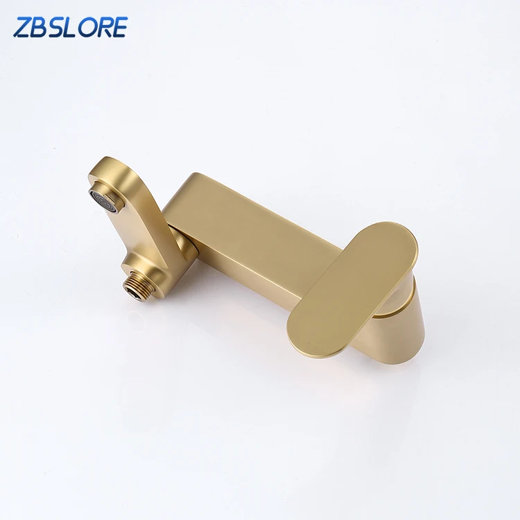 Wholesale Bathtub Shower Mixer In-wall Mounted Brass 59 Bathtub Shower System In Brush Gold