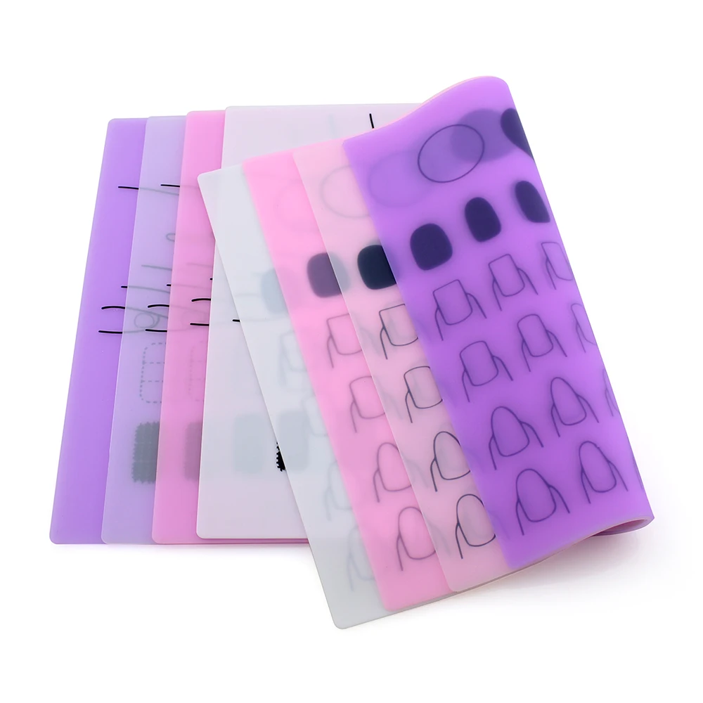 Factory Customized Simply Neat Silicone Manicure Mat for Stamping and Nail Art Silicone Table Mat Stamping Plate Print