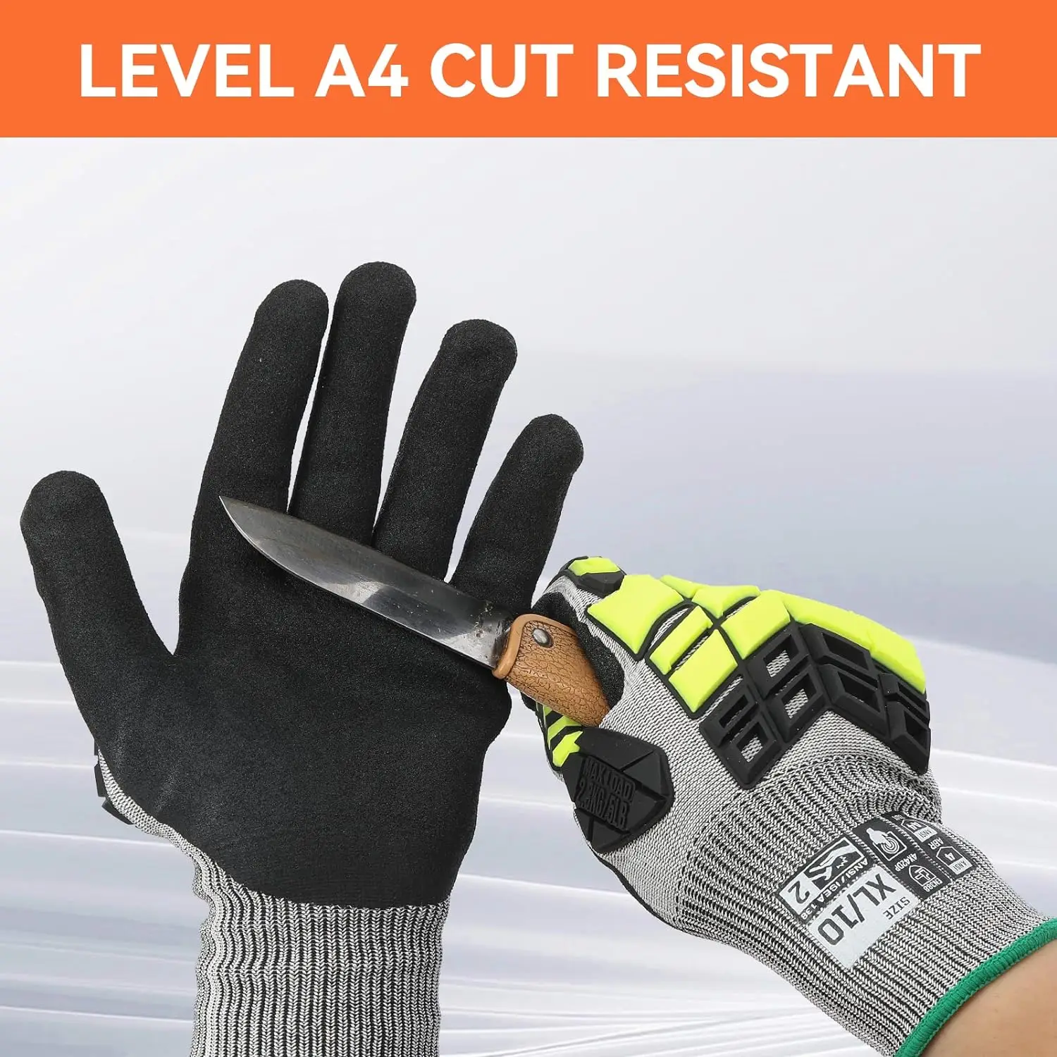 TPR for cut resistant anti-impact industry mechanical work safety gloves high impact gloves