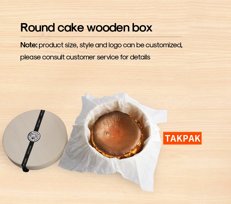Cheap Custom Wooden Round Salad Lunch Bento Bakery Food Container Packaging Cake Veneer Cheese Charcuterie Board Gift Box