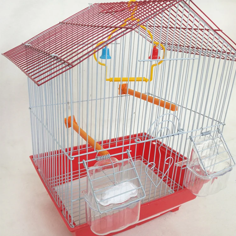 vintage bird cage 30*30*38cm small bird cage portable with handle colorful house shape clear acrylic bird cage