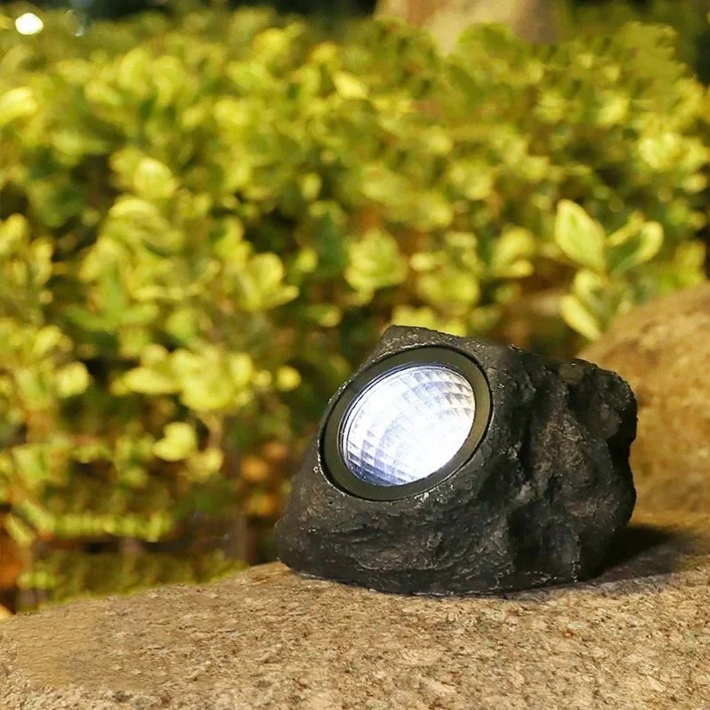 Shingel Mini Solar Path Lights LED ground Landscape Stone Rack decoration outdoor pathway lights solar Simulation stone lamp