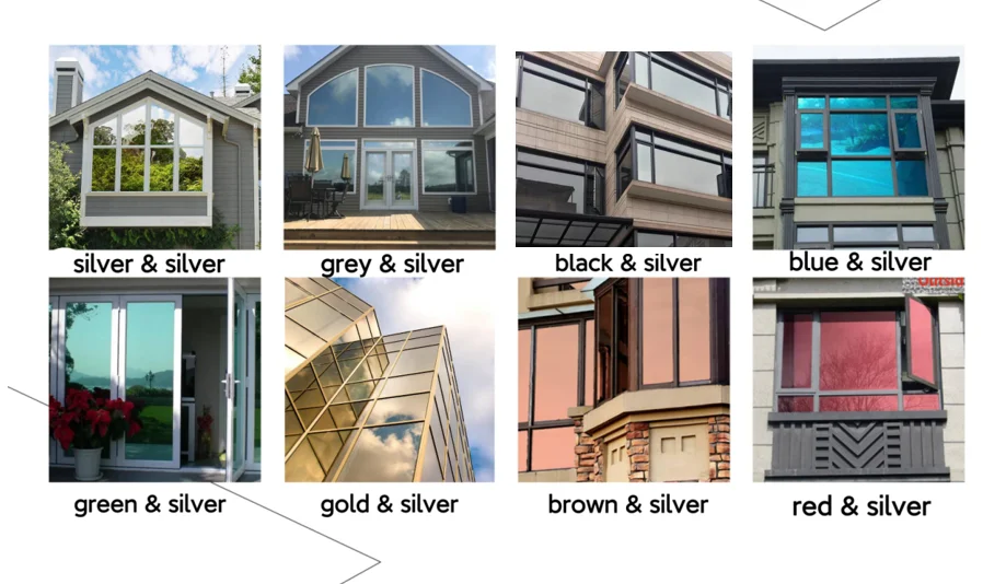 Mirror Effect Window Tint Film Privacy protection UV99% Rejection Building Sticker Solar protection Window Film One Way Vision