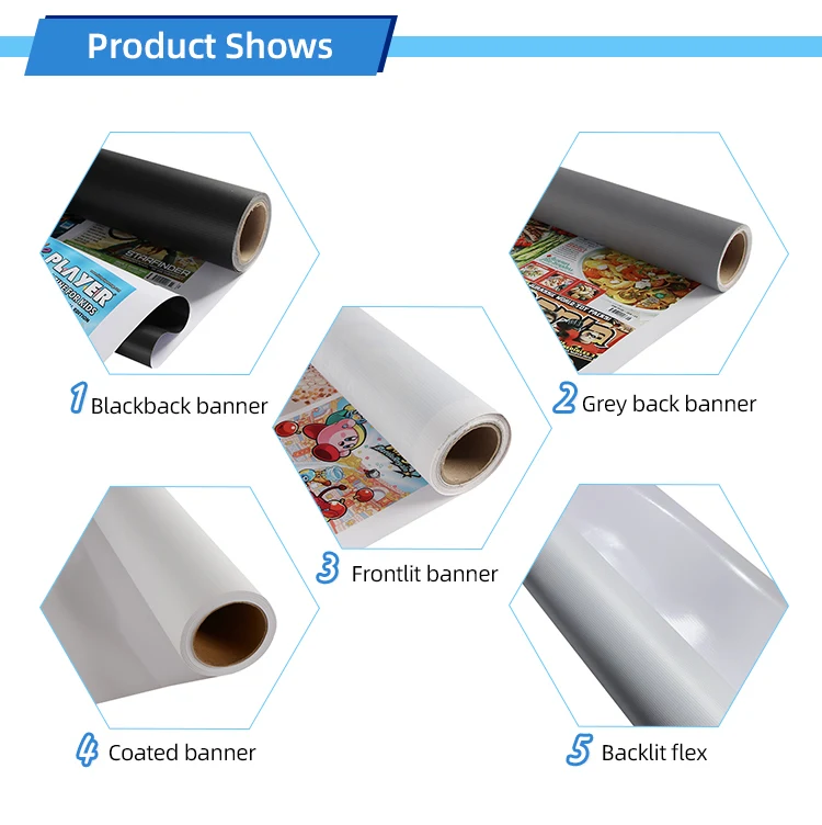 Flex Banner Manufacturer High-Performance Banner Flex Rolls With Black Back 320gsm