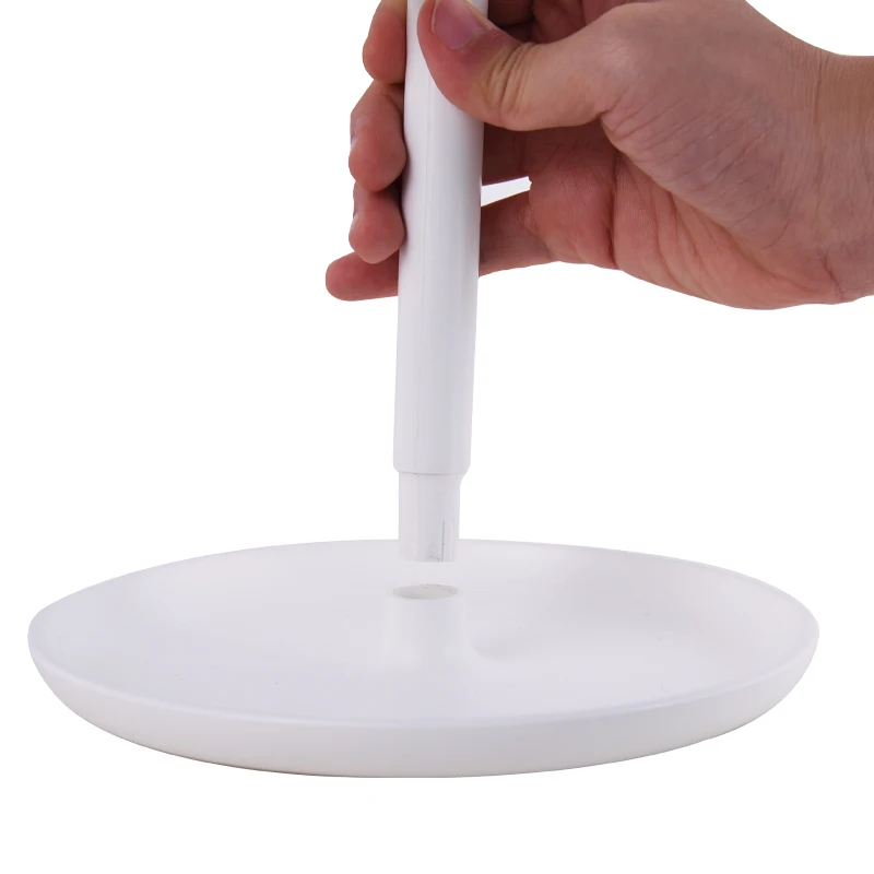 Round Led Table Rechargeable Makeup Free Standing Vanity table Mirror Gms807