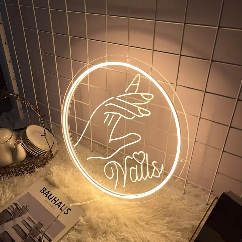 Custom Acrylic Neon SignsDrop Shipping Hot Beautiful Romantic Name Custom Led Neon Light Sign For Wedding Decoration