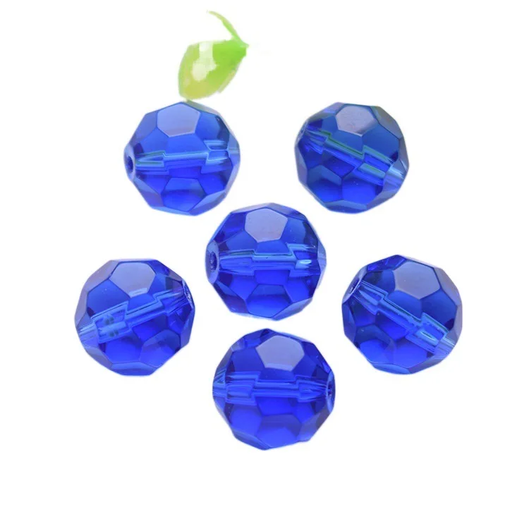 Round 32 Facets 6mm 8mm 10mm 12mm 14mm Faceted Crystal Glass Loose Spacer Beads Wholesale Bulk Lot for Jewelry Making Findings