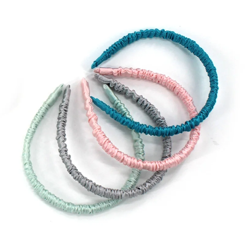 16mm Silk Hair Accessories fashion designer headband Oeko Certified 100% Mulberry Silk Scrunchies