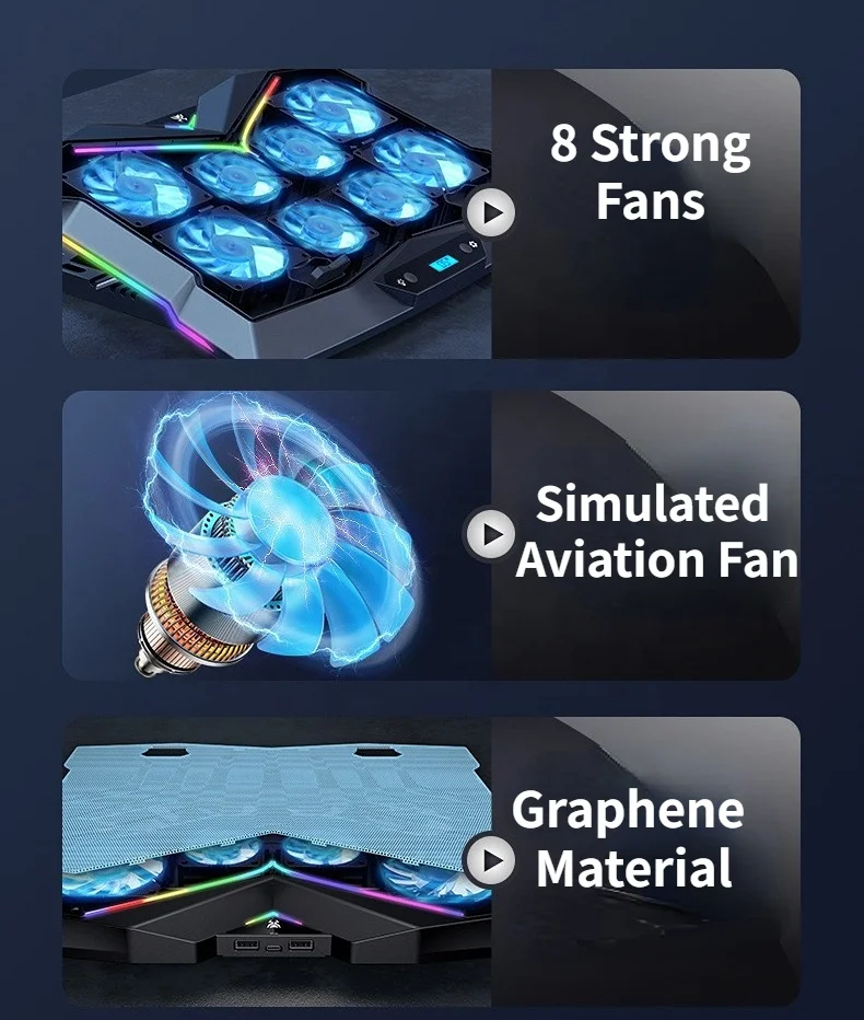 Wholesale 17 inch adjustable desktop tablet laptop notebook cooling laptop stand adjustable cooling pad with cooling fan