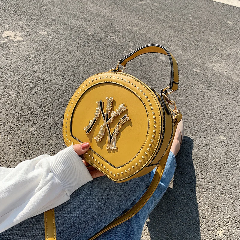 
2021 Fashional Latest Hand Bags Purse Women New York Handbag Ladies Hand Bags Rivet Pu Ny Purses Handbags Bag 