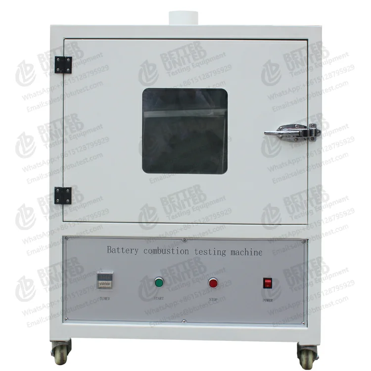 Laboratory Battery Safety Testing Equipment Battery Burning Combustion Tester Machine for Battery Flame Resistance Test