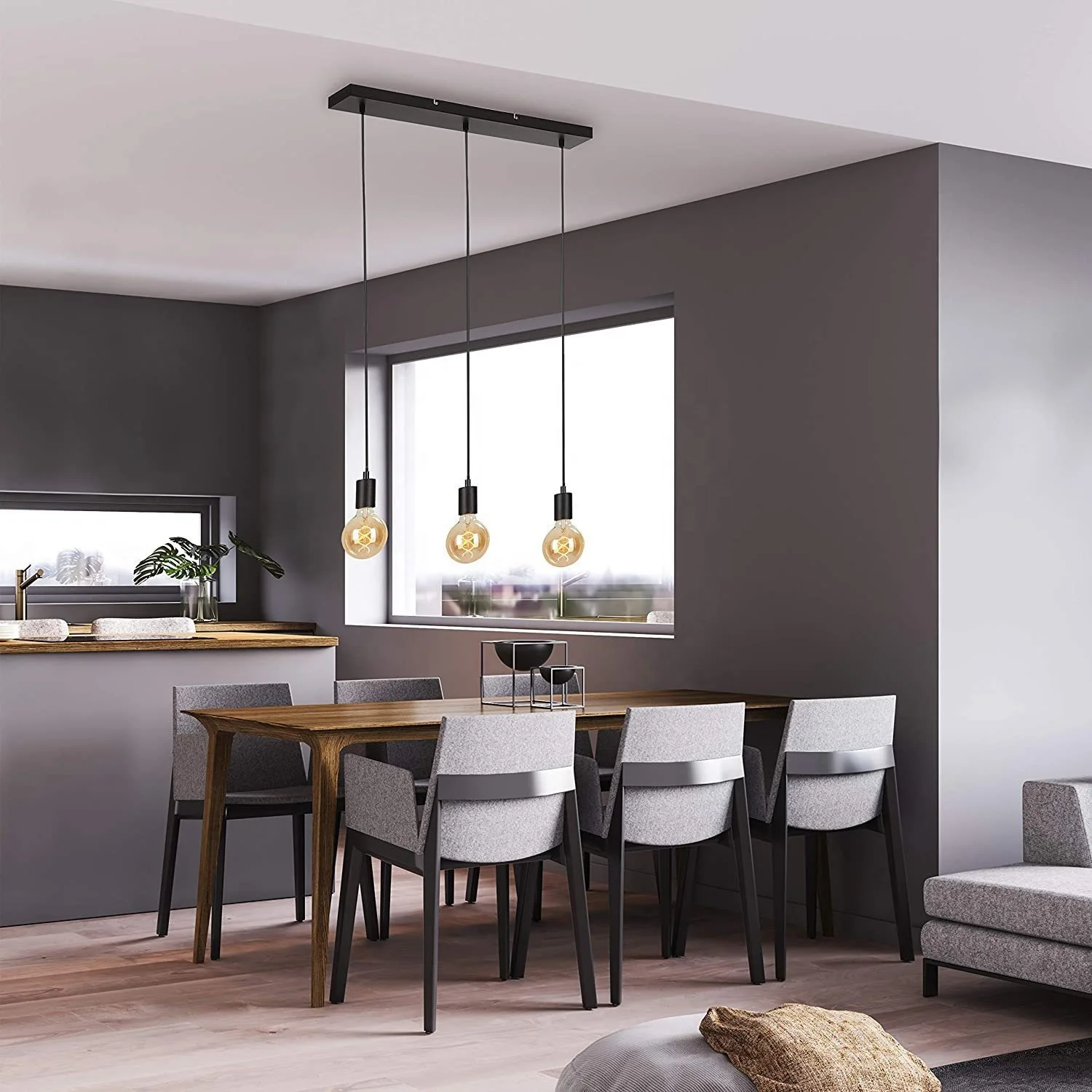 Simple Chandeliers and Lamps Pendant Lighting White Color 1 Head 3 Head Ceiling Light