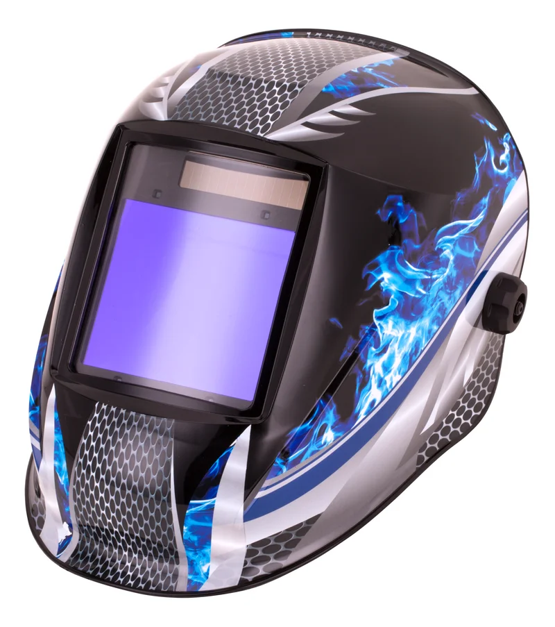 HMT Welder 4 arc sensors dark shade 5-13 DIGITAL control Solar Welding Helmet view area 100x60mm True color vision