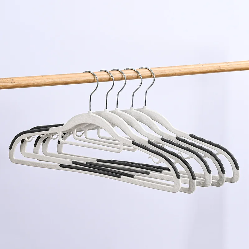 FF2399 Dry Wet Thick Plastic Hangers No Shoulder Bump Clothing Rack Adult Kids Non-slip Clothes Hangers