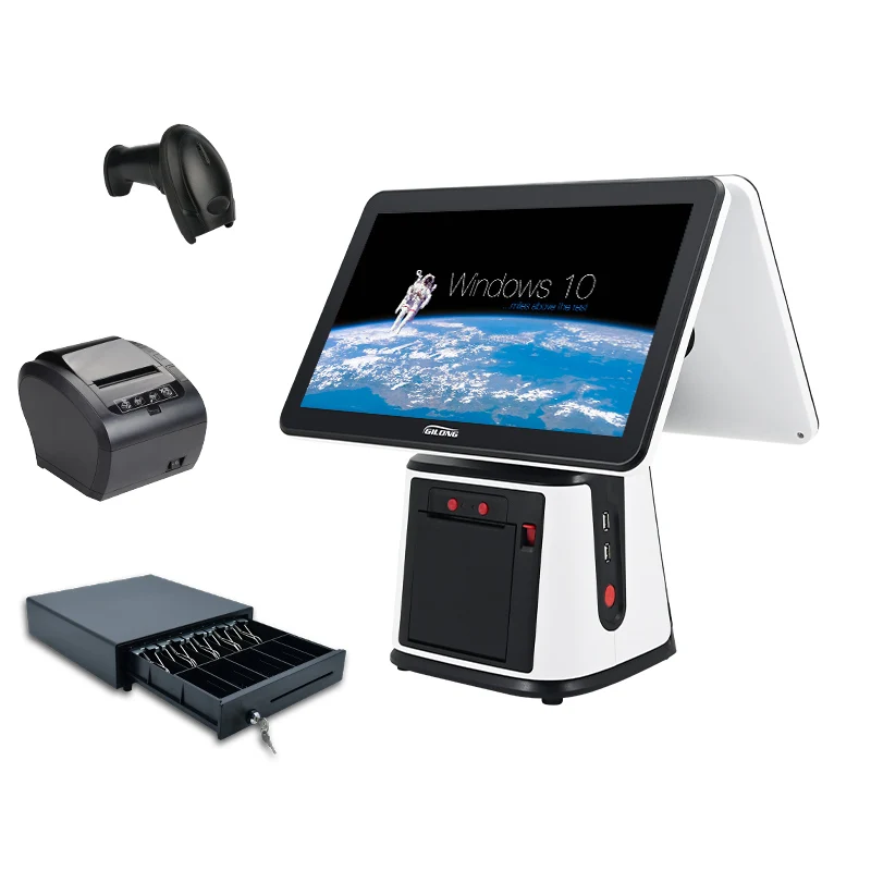 GL-P60 15.6 Inch Touch Screen All in One Cashier Inner Printer POS Systems