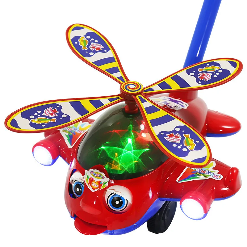 Baby Toddler Stroller push drag toys Cheap Educational Pull Hand Push Airplane Toy hand plane baby toys