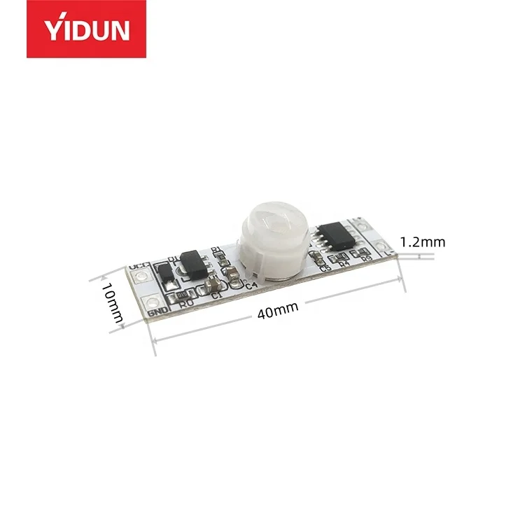 YIDUN Mini LED Strip PIR Infrared Ray Motion Sensor Body Switch Automatic Intelligent Lighting Detector Dimmers DC 12V Input