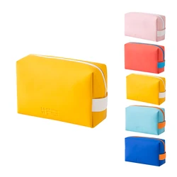 Latest travel PU leather cosmetic organizer pouch lady girls makeup brush holder bag