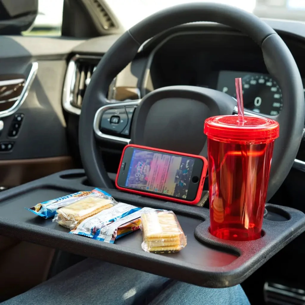 Car Interior  Accessories Car Universal Laptop Work Steering Wheel Portable Tray Table Desk Organizer