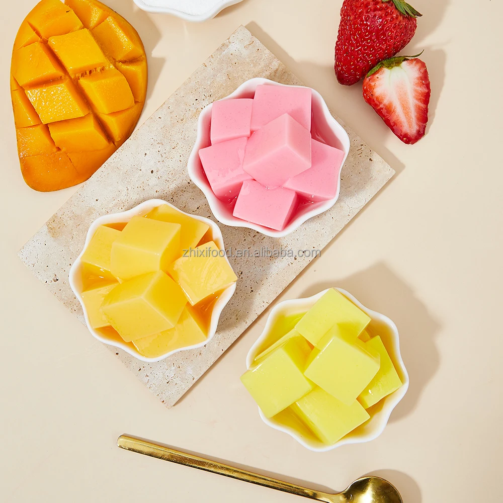 500g Double Happiness Instant Mango Pudding Powder for Bubble Tea Toppings