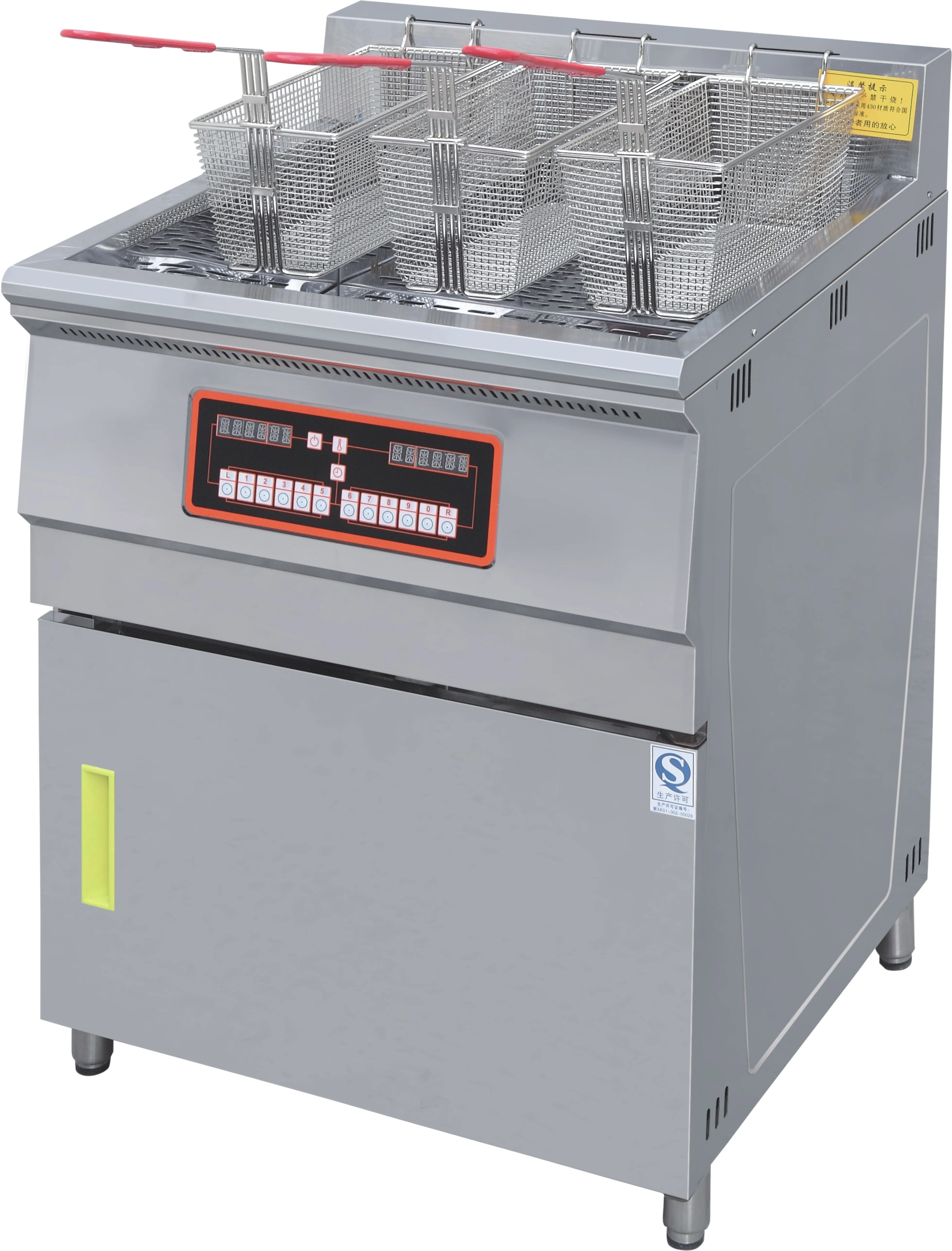 Durable Using Automatic 40L fast food automatic deep fryer potato twist deep fryer  food fryer commercial with Cabinet