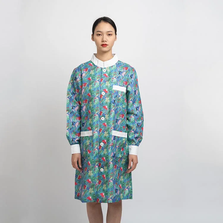 High Print Surgical Uniforms Pharmacy Hospital Nurse Scrubs Tops Breathable Beauty Salon Dentistry Pet Doctor Overalls