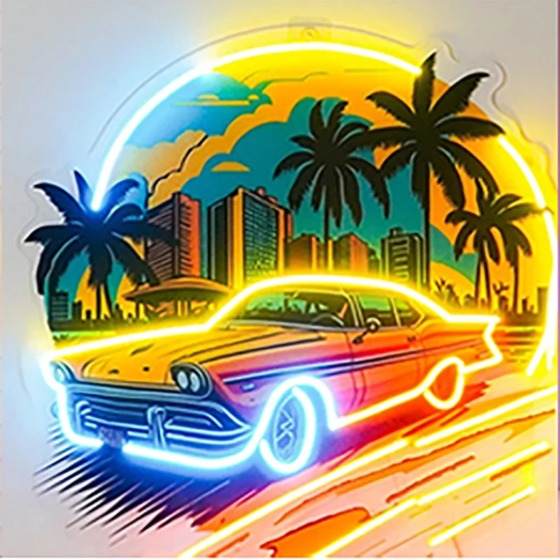 Drop Shipping Custom Logo Neon Light Wedding Sign UV Printed Custom Neon Sign Advertising Board