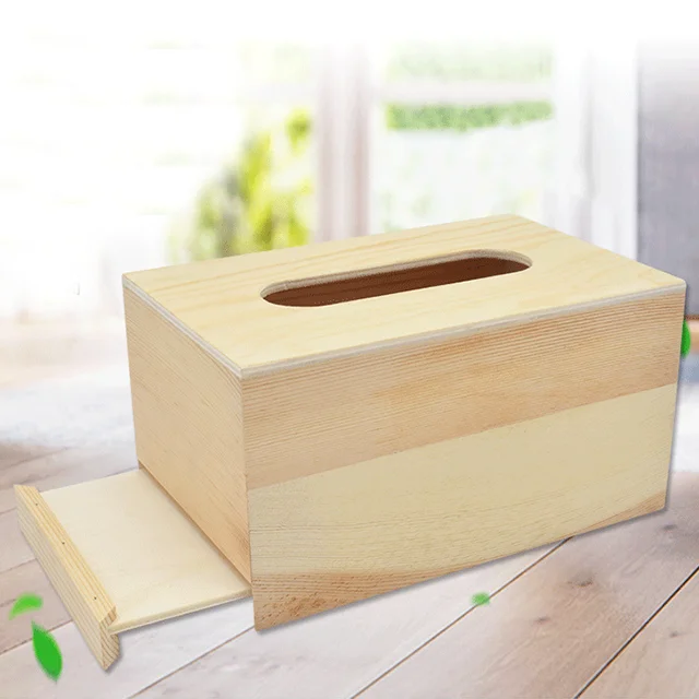 Wholesale Napkin Storage Boxes Wood Tissue Storage Box for Table Organizer