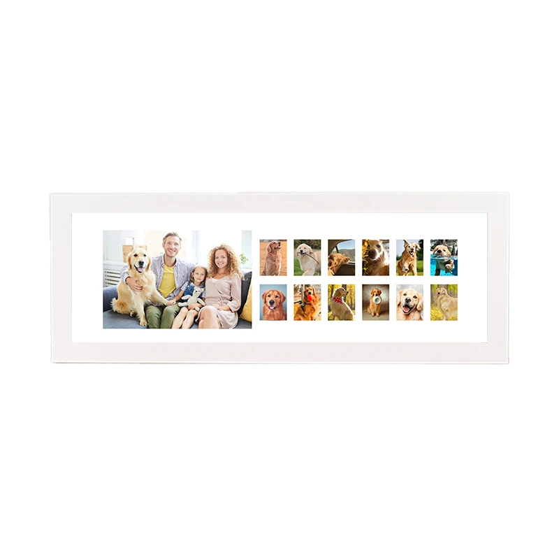 Wholesale High Quality Newly Designed MDF Baby and Pet Commemorative Mult-opening Mat Board Photo Frame