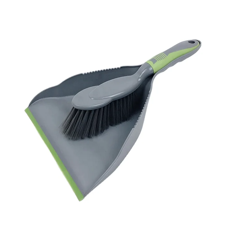 EcoClean  Short Handle Plastic Dustpan and brush set,   Dustpan with brush,  PP block and PET bristle dustpan and brush set