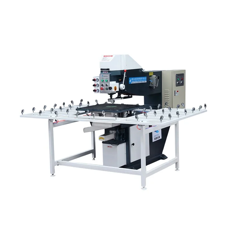 CNC VERTICAL GLASS DRILLING MACHINE DOUBLE HEAD AUTOMATIC DRILL KIT PLC CONTROL GLASS PROCESSING MACHINE