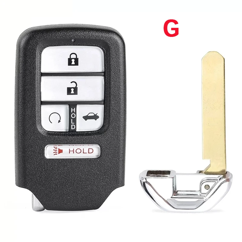 Replacement H-onda Pilot CR-V Civic City Jazz Grace Fit  Replacement  Remote 5 Buttons 433MHz Upgraded Smart Control Car Key