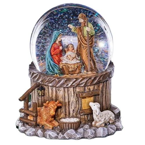 Snow Ball Sculpture Christmas Decorations Ornament Resin Crafts For Gifts Home Decorations Water Ball