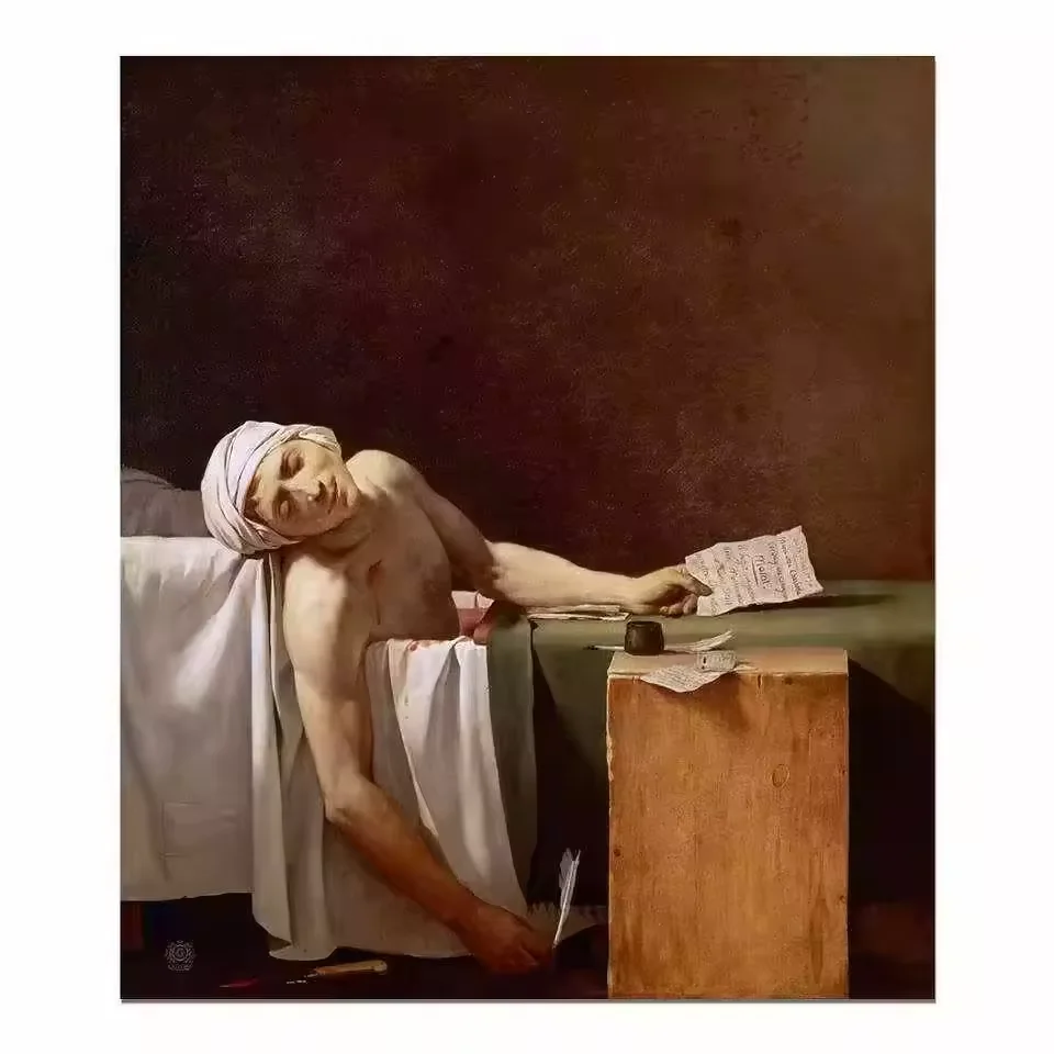 Famous Paintings In Museums French Neoclassicism Louis David Oil Painting The Death Of Marat