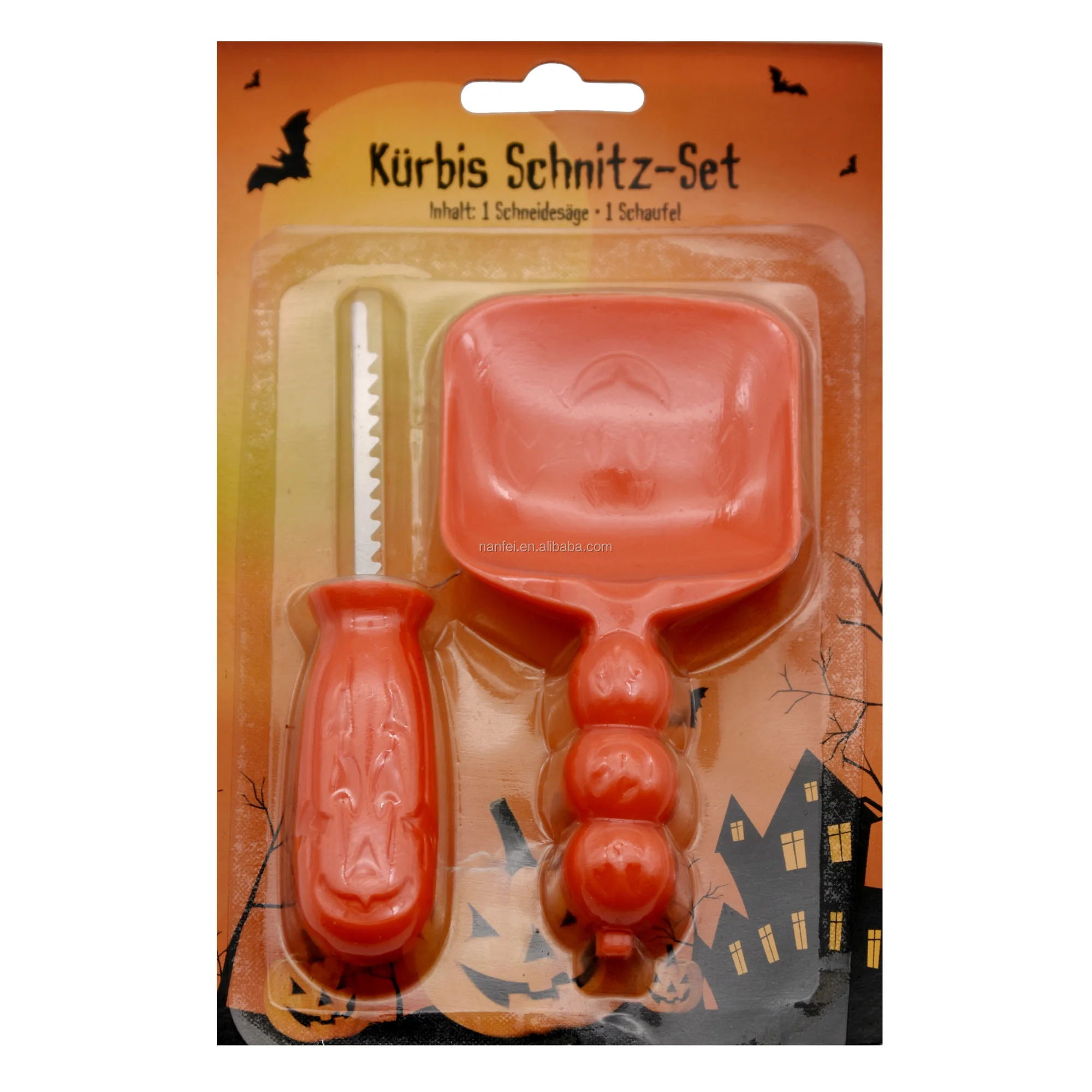 Halloween Party Favor Plastic Pumpkin Carving Tools Kit