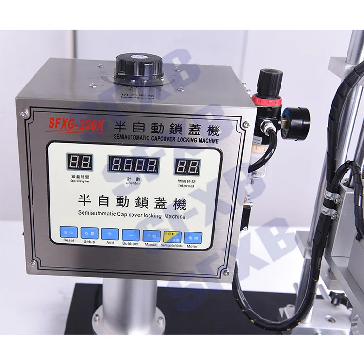  Sfxb SFXG-200 Semi автоматическая машина для упаковки в ручная укупорочная бутылок по пластику стеклу Укупорочная Машина Завинчивания