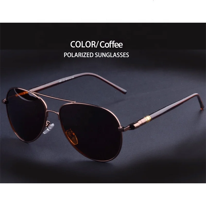2021 Trendy High Quality Men Sunglasses Polarized Pilot Sunglasses Adjustable Double Bridge Sunglasses Sun Glasses